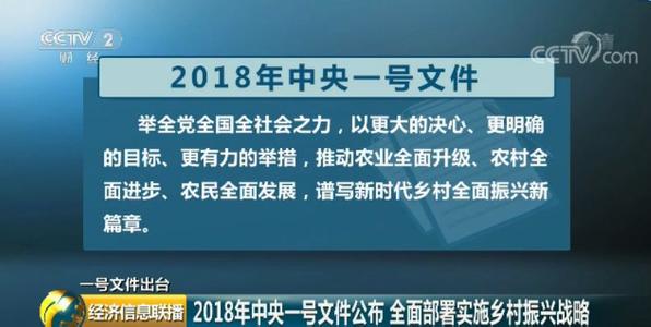 2018年中央一號文件:中共中央國務(wù)院關(guān)于實(shí)施鄉(xiāng)村振興戰(zhàn)略的意見